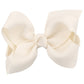 Zoonai 3 Inch Baby Girl Hair Bows Boutique Hair Clip Teens Toddlers Hairpin Headwear - Set Of 2 (Ivory)