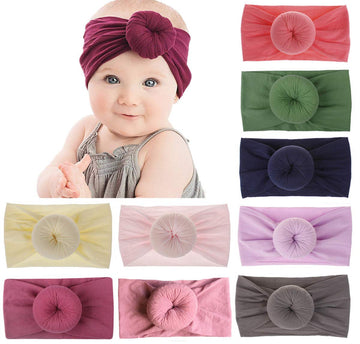 Baby Bow Headbands Turban Knotted, Girls Hairbands for Newborn,Toddler and Childrens (Loop Bows)