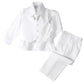 Spring Notion Baby Boys' Classic Fit Formal White Dress Suit Set 12M (Medium)