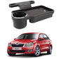 Oshotto (FT04) Foldable Car Auto Headrest Rear Back Seat Table Drink Food Cup Tray Holder Compatible with Skoda Rapid  Black