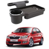 Oshotto (FT04) Foldable Car Auto Headrest Rear Back Seat Table Drink Food Cup Tray Holder Compatible with Skoda Rapid  Black