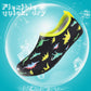 Hiitave Girls Swim Water Shoes Non-Slip Quick Dry Barefoot Beach Aqua Pool Socks For Boys Kids Toddler Black/Dinosaur 3.5-4 M Us