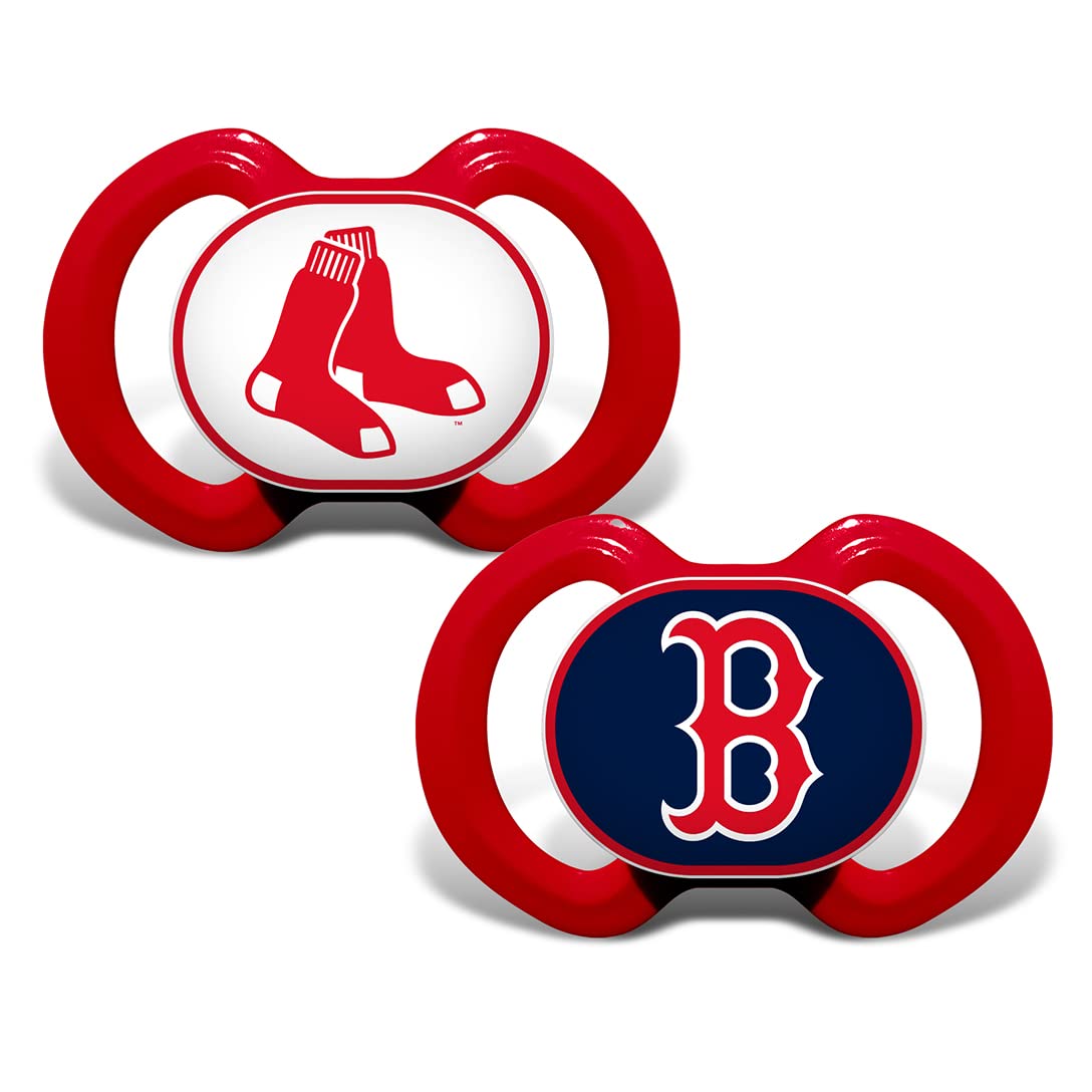 Baby Fanatics Pacifier 2-Pack - Mlb Boston Baby Fanaticsred Sox - Officially Licensed League Gear