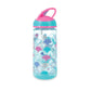 Nuby 2 Pack Iridescent Pp Flip-It Kids On-The-Go Printed Water Bottle With Bite Proof Hard Straw - 18Oz / 540 Ml, 18+ Months, 2