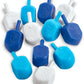 Zion Judaica Hanukkah Dreidels Multi Blue White Medium Dridels Bulk Plastic Drydlech Hebrew Letters And English Transliteration