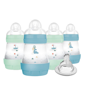 Mam Easy Start Anti-Colic Baby Bottle, Slow Flow, Breastfeeding-Like Silicone Nipple Bottle, Reduces Colic, Gas, & Reflux, Easy-
