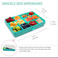Melii Snackle Box - 12-Compartment Divided Snack Container, Bpa-Free Food Storage, Removable Dividers, Perfect For Kids Snacks,