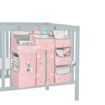 TOcKONIMN Hanging Diaper caddy Organizer for Baby crib - 3-in-1 Diaper Stacker for changing Table Nursery Organization Storage H