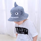 Shark Sun Hat For Kids Toddler Little Summer Bucket Hat Fisherman Play Cap For Boy Girl Grey