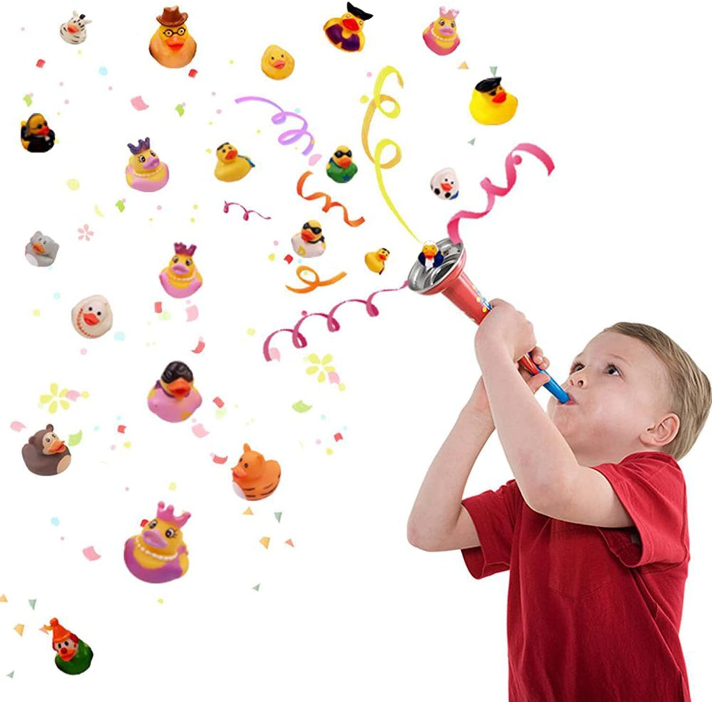 XY-WQ 50 Pack Rubber Duck for Jeeps Ducking - 2.3 Inch Bulk Floater Duck for Kids - Baby Bath Toy Assortment - Party Favors, Bir
