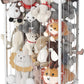 OGFC 69117 Decorative Stuffed Animal Storage Organizer with Wheels, Stuffed Animal Zoo Shelf with Elastic Rope for Nursery, Play