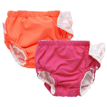 Jnuhb Swim Diapers Baby Reusable 1Pack 2 Pack,Washable Pants For 0-3 Years Boys Girls Swimming Lesson Shower Gifts (Roseorange 2