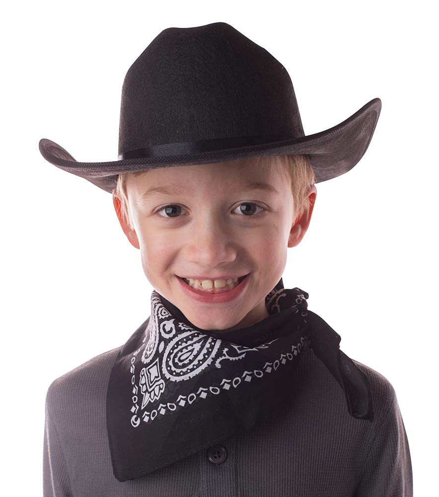 Aeromax Junior Cowboy Hat With Bandanna, Black
