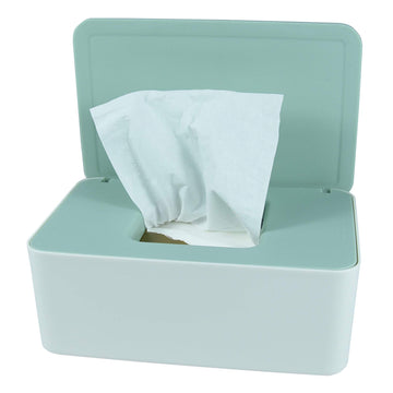 Diaper Wipes Dispenser, Tissue Storage Box Case, Wet Wipe Dispenser Holder With Lid For Home, Office, Cars (Green)