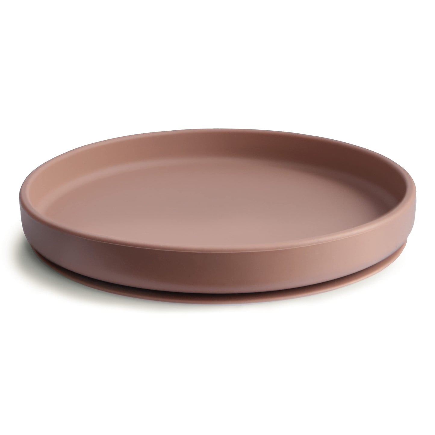 mushie Classic Silicone Suction Plate | BPA-Free Non-Slip Design (Cloudy Mauve)