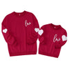 Modntoga Mommy And Me Valentine'S Day Crewneck Sweatshirt Love Heart Graphic Tops Long Sleeve Pullover Family Matching Outfit (R