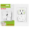 Outlet Covers (18 Pack) Outlet Plug Covers Self-Closing Design Swivel Child Proof Outlet Covers Durable Abs Plastic 3-Prong Elec