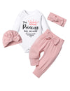 Tyesmo Preemie Clothes Girl, Premie Girls Baby Clothes Long Sleeve Romper Pant Sets The Princess Has Arrived Preemie Girl Clothe