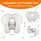 KAKIBLIN 2 in 1 Baby Head Pillow with Banana Neck Pillow for 3 Months to 1 Years Baby Travel Pillow for Stroller or Bed,Grey Cro