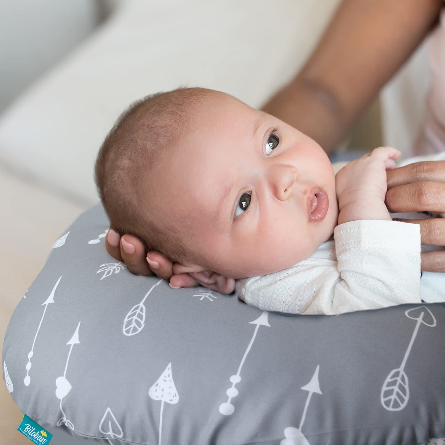 Biloban Nursing Pillow Cover 2 Pack for Breastfeeding Pillow, Ultra Soft and Cozy Nursing Slipcovers, Snug Fits for Boppy, Perfe