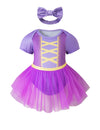 Bakjuno Baby Girls Princess Costumes Tutu Dress Birthday Party Halloween Cosplay Christmas Dress Up With Headband (9-12 Months)
