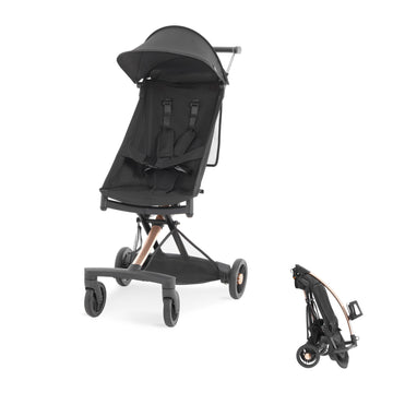 Evolur Roamer Ultra Lightweight Stroller, Compact One-Hand Self-Standing Fold Travel Stroller with 5-Point Safety Harness, Adjus