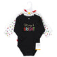 Hudson Baby Unisex Baby Cotton Long-Sleeve Bodysuits, Merry And Bright, 0-3 Months