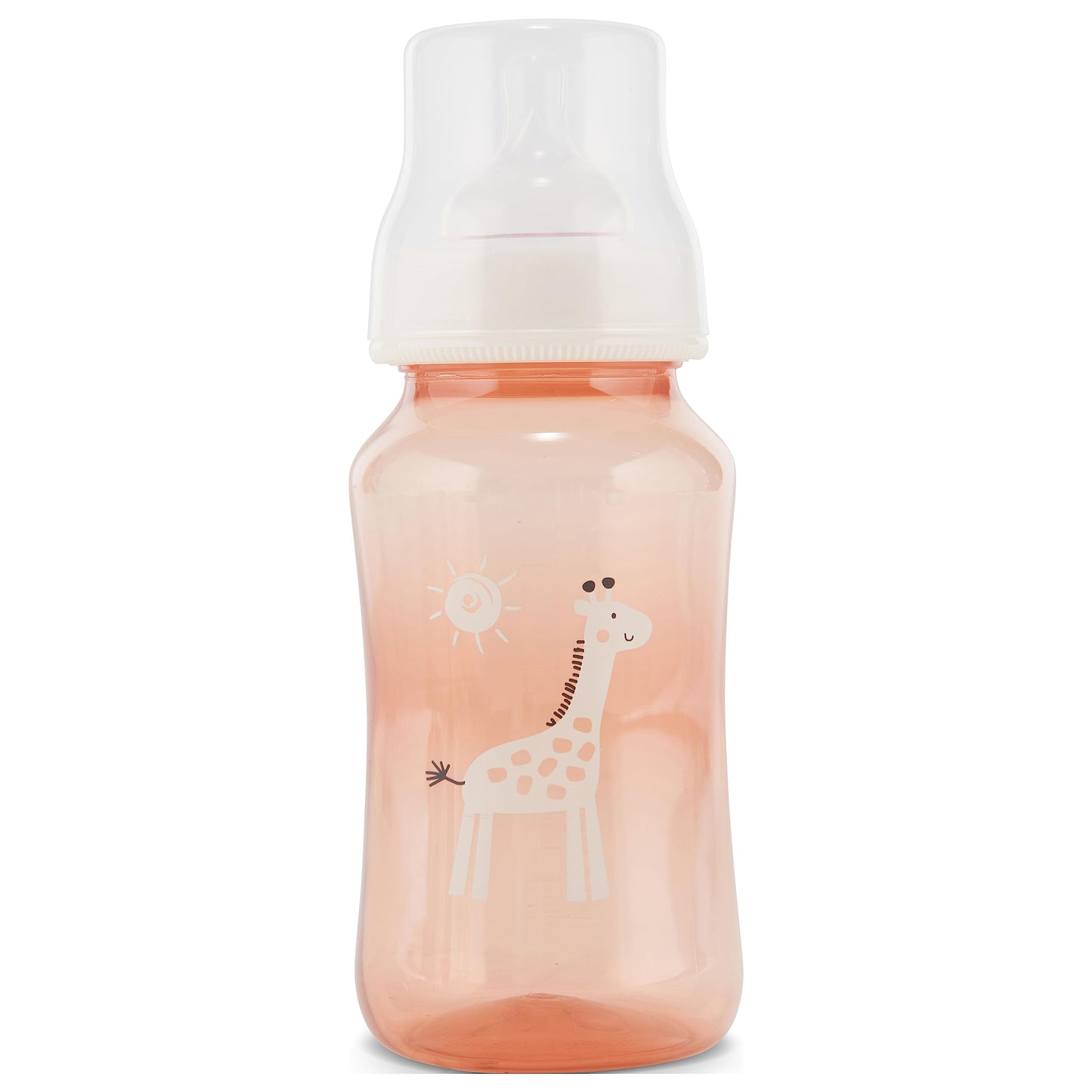 Premium 2-Pack Baby Bottles - 11 Ounce, Hourglass Shape, Fun Boys And Girls Prints, Clear Cover - Bpa-Free