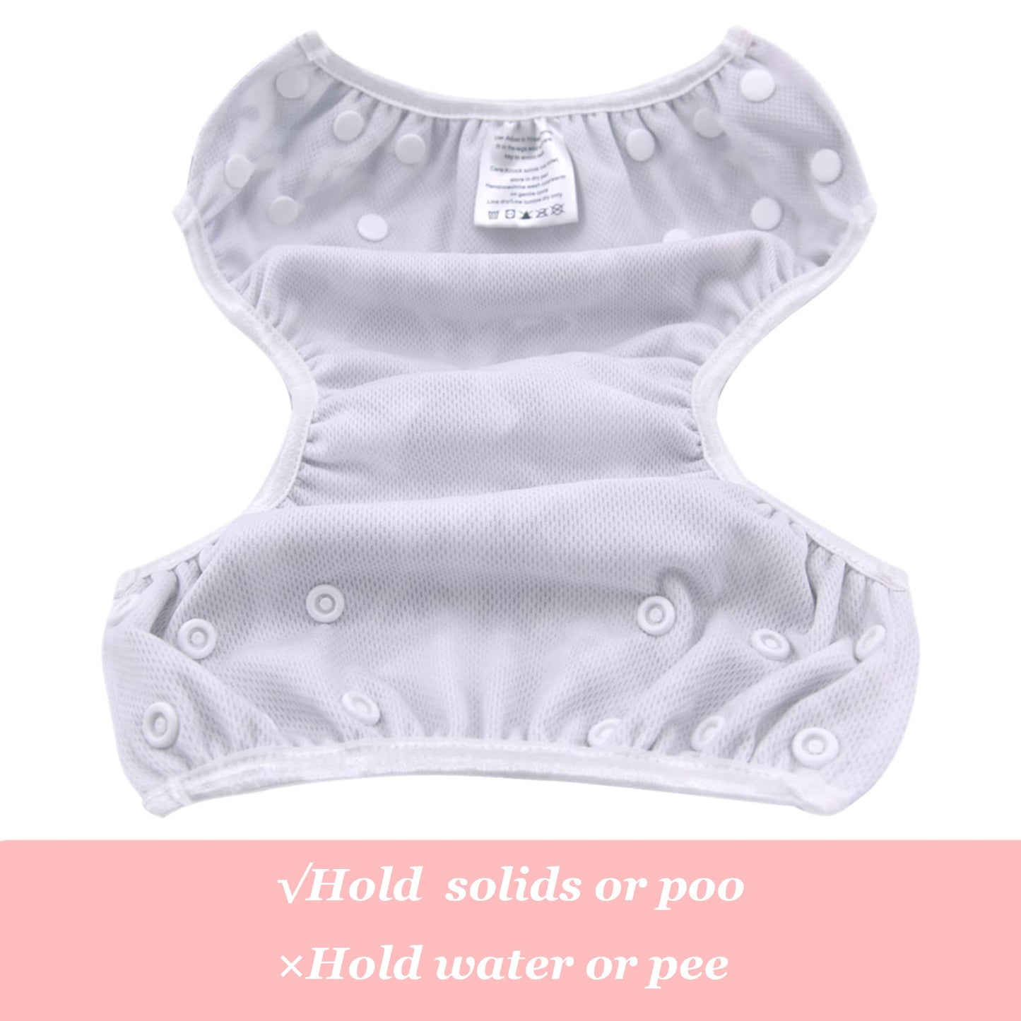 Babygoal Baby Swim Diapers 3 Pack For 0-8 Months Infant Girls And Boys, Reusable Adjustable Washable For Swimming Lessons-Crab,S