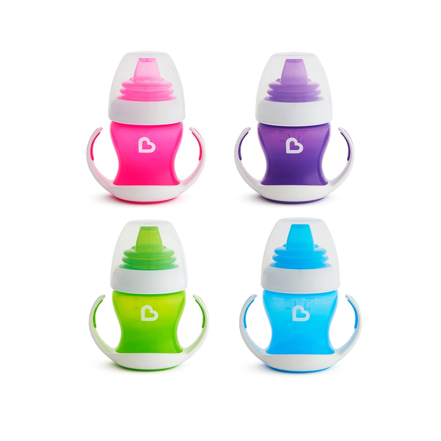 Munchkin Click Lock 7 Ounce Weighted Flexi-Straw Cup (2 Count, Pink/Pink)