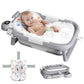 Reeple Collapsible Baby Bath Tub For Newborn To Toddler With Floating Cushion For Bath Support, Portable Baby Bath Tub With Real