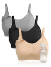 4How Pumping Bra Hands Free Maternity Bra For Breastfeeding Pump And Nurse Bra In One Comfort Smooth,Great Support,Wireless Bral