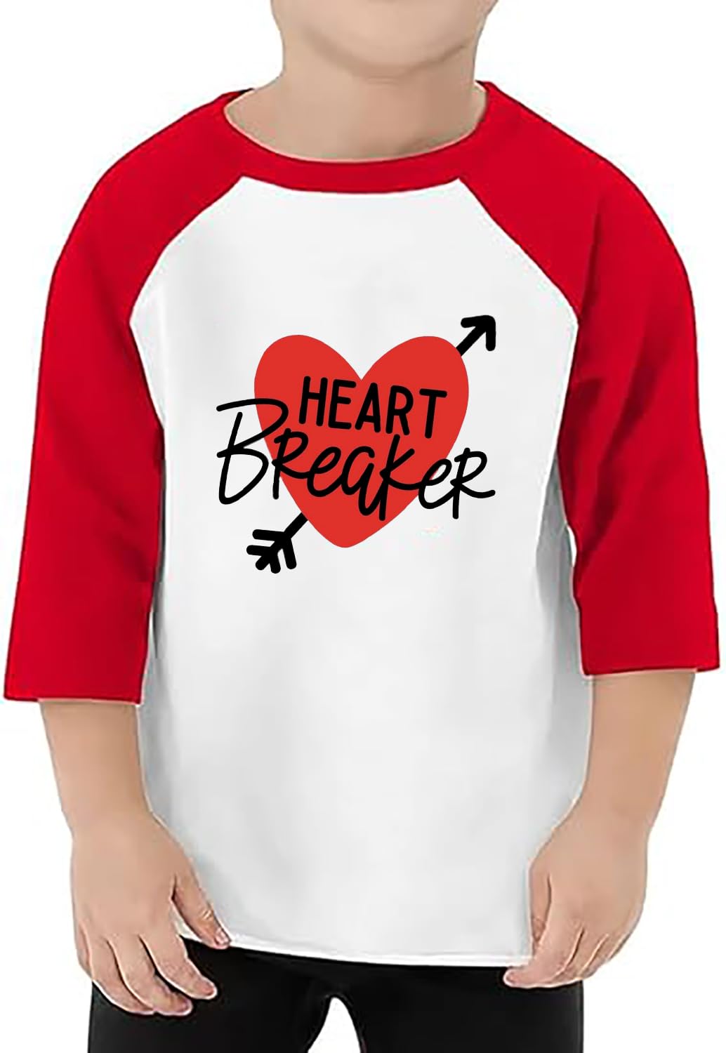 Future Ladies Man Current Mama'S Boy Raglan T-Shirt Toddler Boy Valentine'S Day 3/4 Sleeve Top Spring Cotton Outfit (2-3T, Red5)