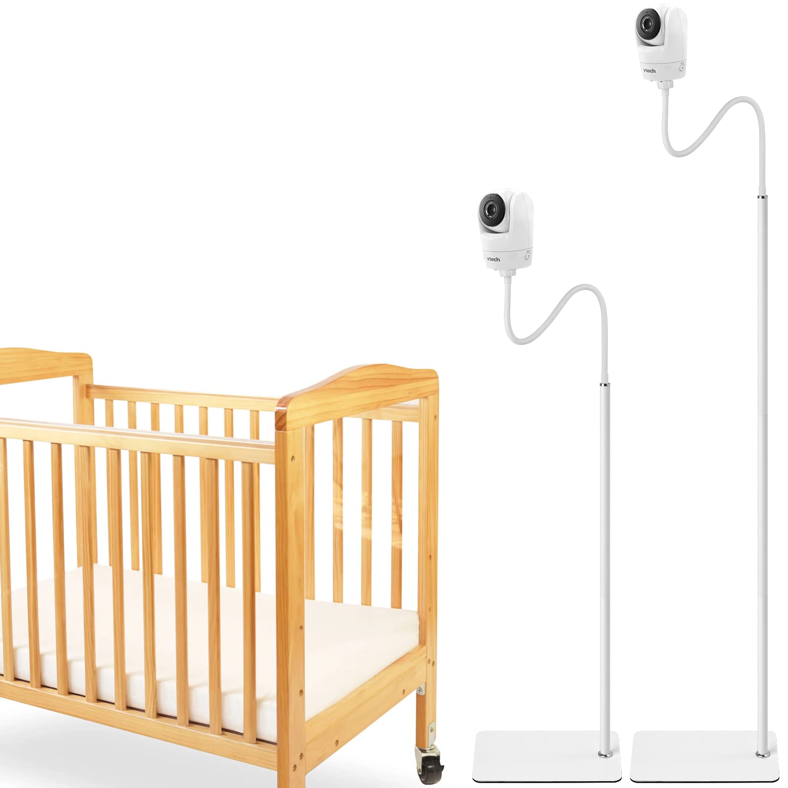 iTODOS Baby Monitor Floor Stand Holder Compatible with Vtech VM901/VM919/VM819/VM924/VM776/VM818 Baby Monitor,Keep Baby Away fro