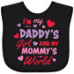 Inktastic Valentine'S Day I'M My Daddy'S Girl And My Mommy'S World Baby Bib Black 3995B