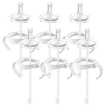 Straw Sippy Cup Conversion Kit for Philips Avent Natural Baby Bottles, Soft top and Weighted Transition Cup Kit with Handles, Pa