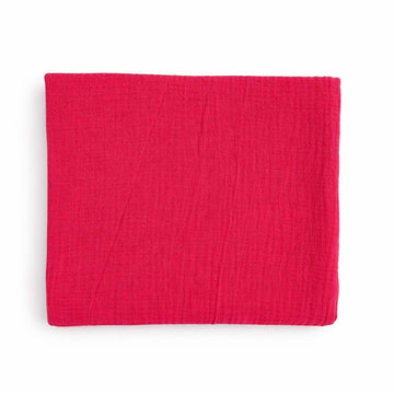 Varniya Lifestyles | 100% Organic Crinkled Muslin Cotton Baby Swaddle  UltraSoft, Hypoallergenic | 120100 cm | Cherish Cranber