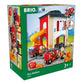BRIO 33833 World Central Fire Station - Interactive Toy Set with Fire Truck and Accessories | Light and Sound Features | Compati
