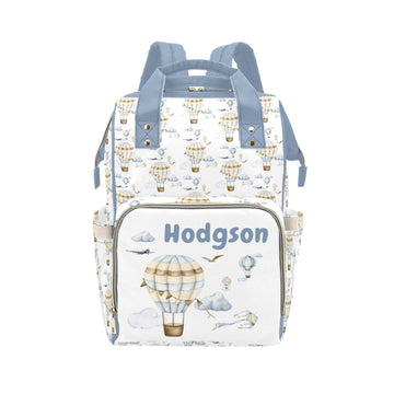 Personalized Diaper Bag Backpack for Women, Custom Name Nursing Mommy Daypack, Diaper Bag for Girls Boys, New Mom Gifts (Hot Air