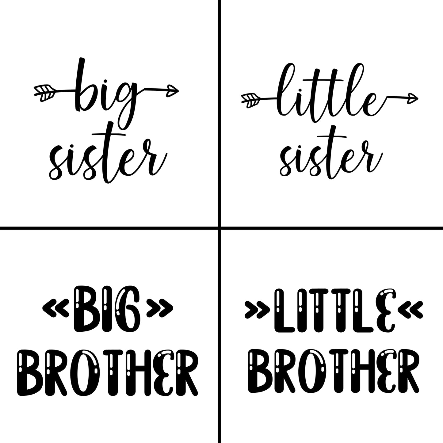 The Crafty Engineer Big Sister Big Brother Kids Water Bottle, Engraved Design With Flip Top Lid (Navy)