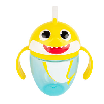 The First Years Pinkfong Baby Shark Straw Cup - Sippy Cup With Straw And Handles - Toddler Cups For Ages 9 Months And Up - 1 Cou