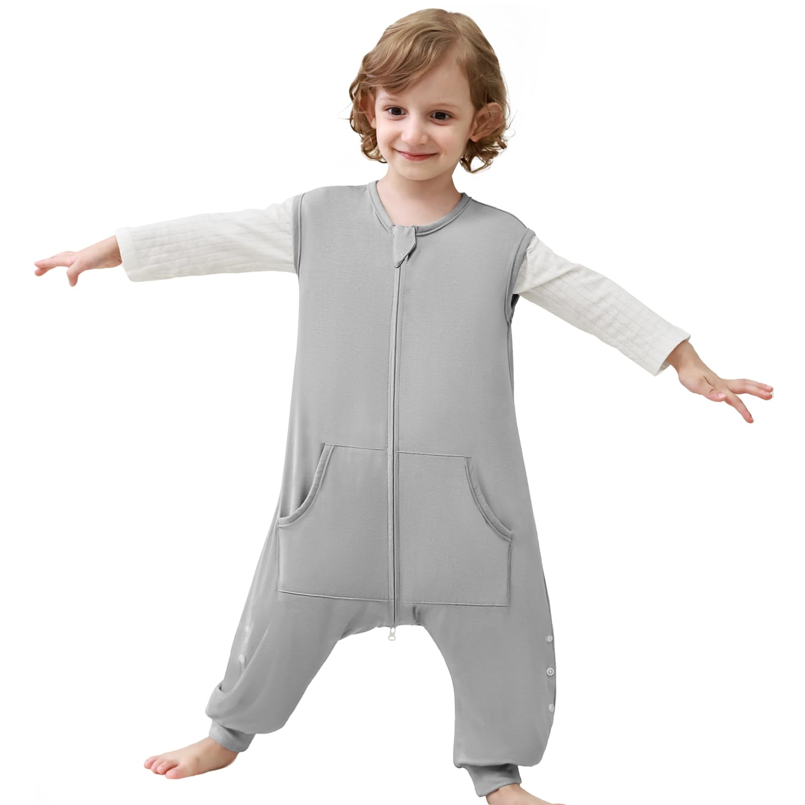 HOMEAL Toddler Sleep Sack with Feet, Sleep Sack with Legs, 0.5 Tog Sleep Sack 2t, Toddler Sleeping Sack 12-18 Months, Sleep Sack