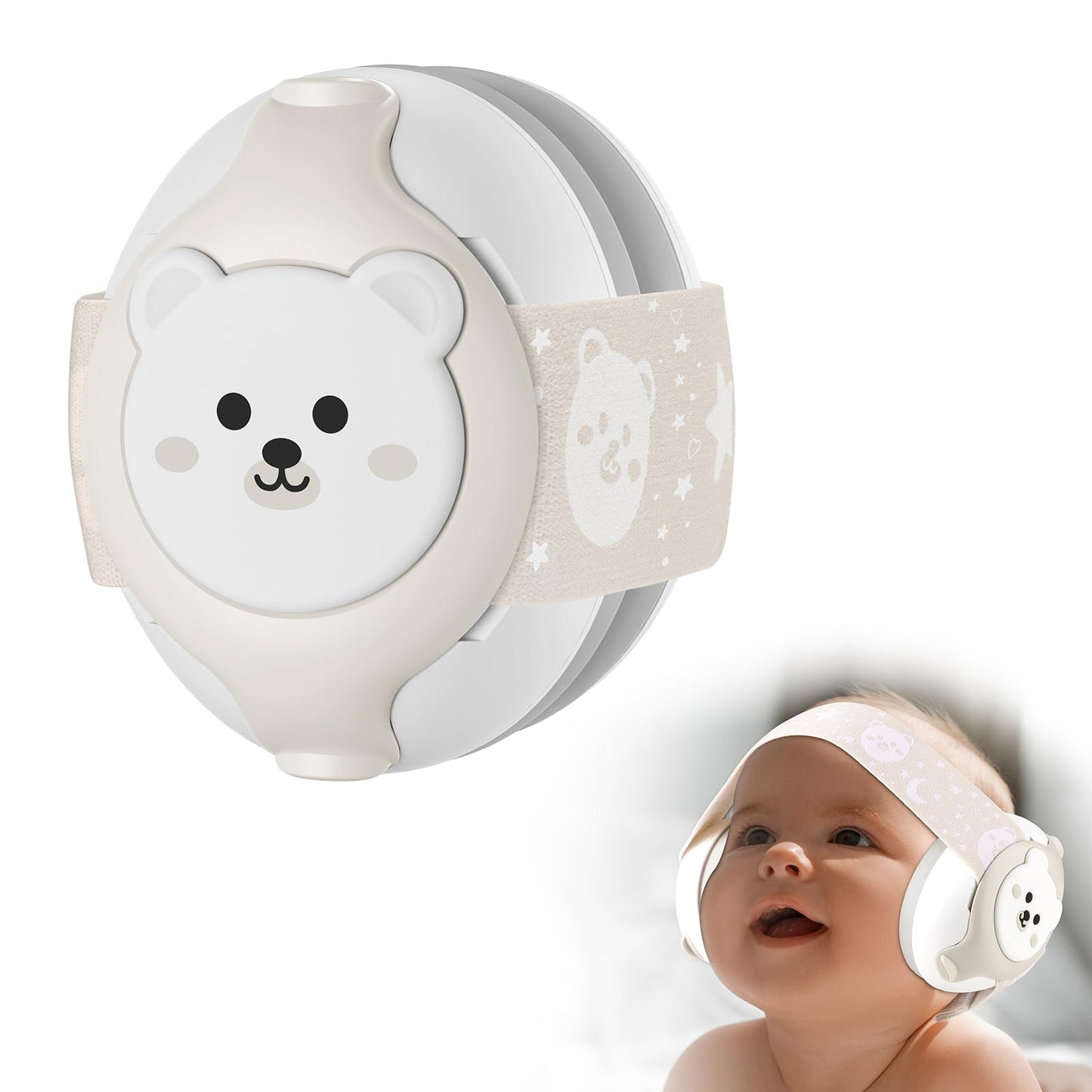 Yomauiyee Baby Headphones-Infant Ear Protection For Babies 0-36 Months, 25Db Nrr Baby Noise Cancelling Headphones With Little Be