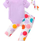Fullfamous Baby Girl'S Clothes Outfits Gifts,Easter Bunny Spring Summer Clothing Set Easter Day Outfits 3-6 Months Purple