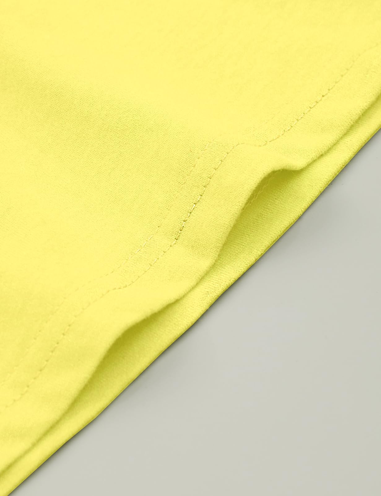 Cosland Baby Boys T Shirts Casual Short Sleeve Cotton Plain Tees, Lemon Yellow, 18 Months