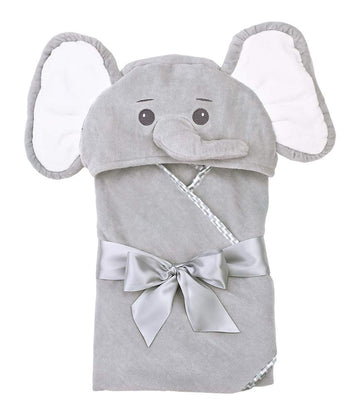 Bearington Baby Lil' Spout Elephant Hooded Bath Towel, 24' X 24'