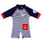 Baby/Toddler One Piece Zipper Sunsuits Upf 50+ Sun Protection Beach Sunsuits 7T