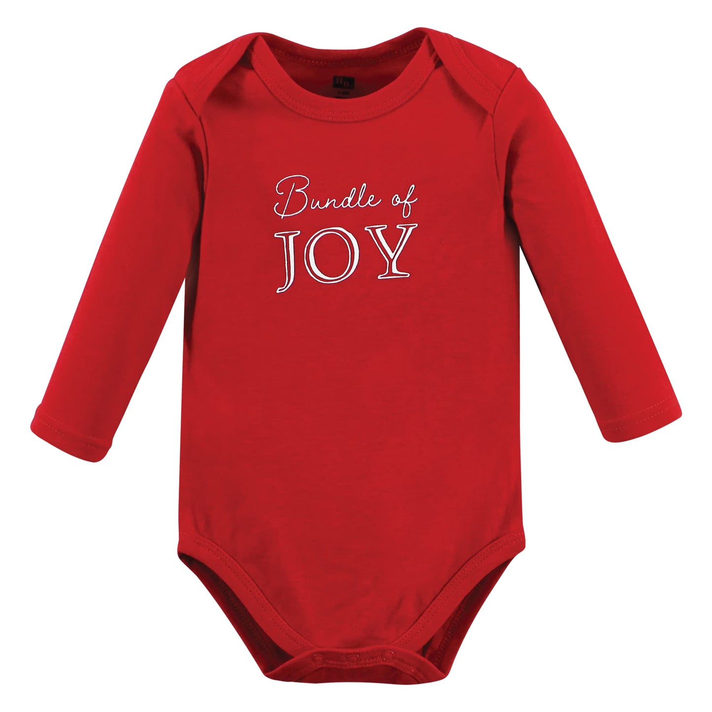Hudson Baby Unisex Baby Cotton Long-Sleeve Bodysuits, Christmas Scene, 6-9 Months