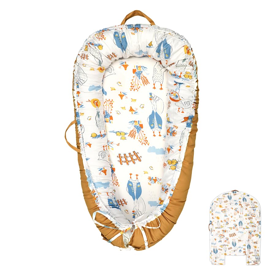 DAYEEBALL Baby Lounger Replaceable Cover, 100% Cotton Newborn Nest Backup Cover for Ultimate Comfort, Soft & Breathable Quality 