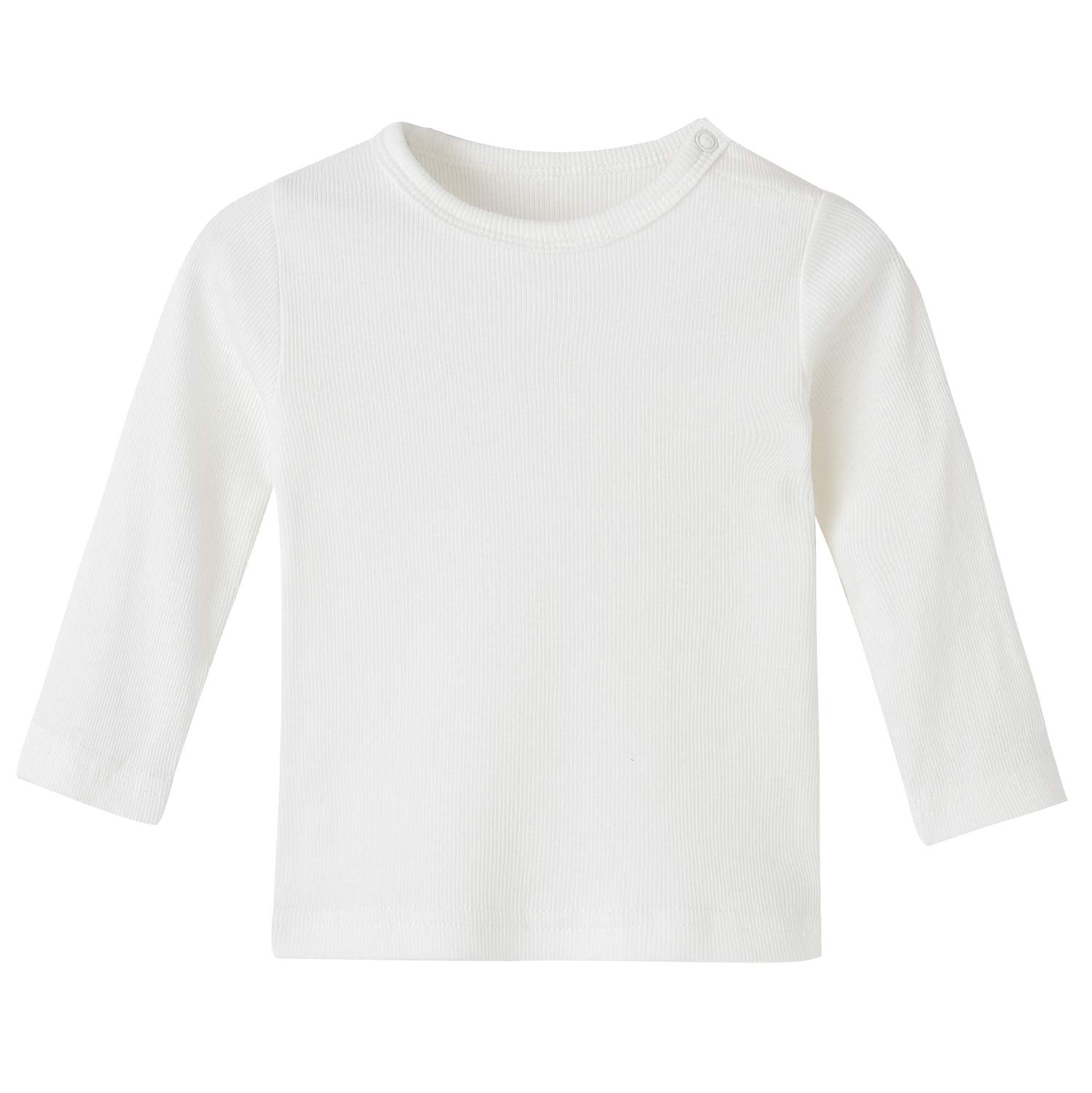 Toddler Long Sleeve T Shirt Boy Girl Top 24 Months Cream White – WBBAPB075465JKG